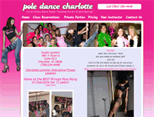 Tablet Screenshot of poledancecharlotte.com